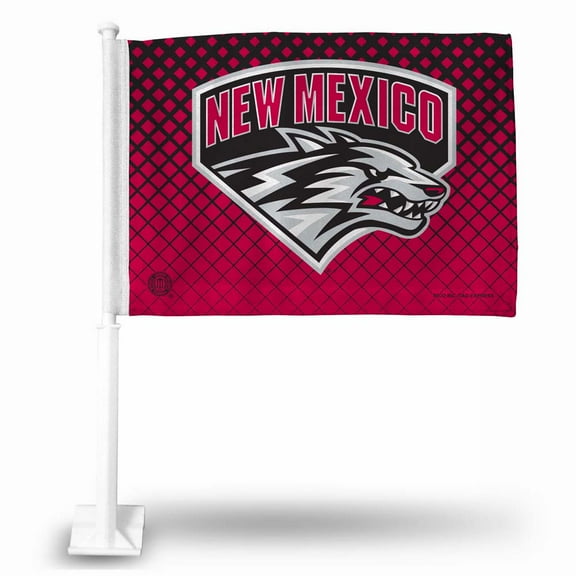 NCAA Rico Industries Car Flag including Pole, New Mexico Lobos