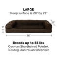 thumbnail image 2 of Furhaven Cama de espuma viscoelástica para perros grandes/medianos con refuerzos extraíbles y funda lavable, para perros de hasta 55 libras - Sofá de felpa y gamuza - Espresso, grande, 2 of 5