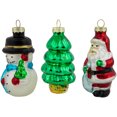thumbnail image 5 of Set of 3 Holiday Figurines Glass Christmas Ornaments 3", 5 of 7