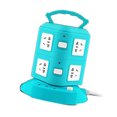 thumbnail image 3 of Compact Tower Power Strip with USB Ports, Overload Protection, and Portable Handle, 220V 10A, Ideal for Space-Saving and Safe Charging Solutions, 3 of 6