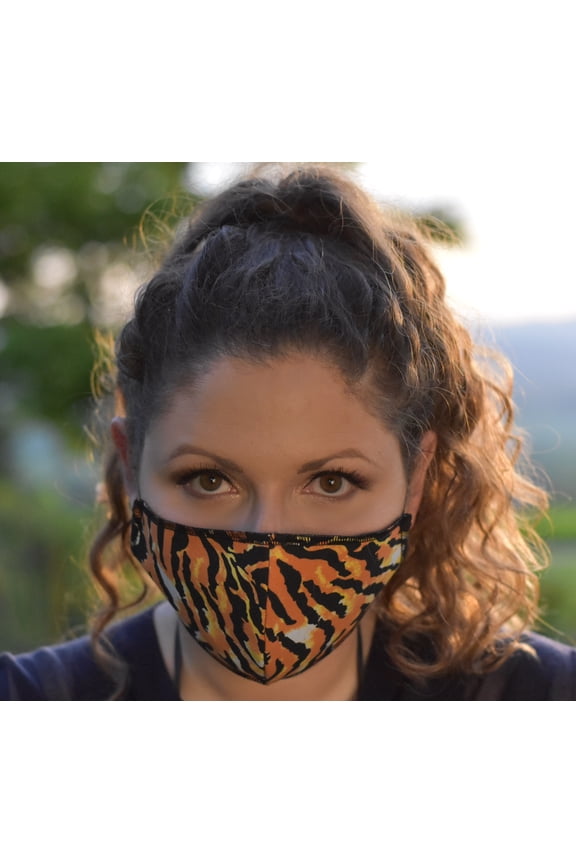 Unisex Washable Face Cover, Reusable Fashion Mouth Cover with 3 Layers of Breathable Fabric Made in USA, Cloth Mouth Cover