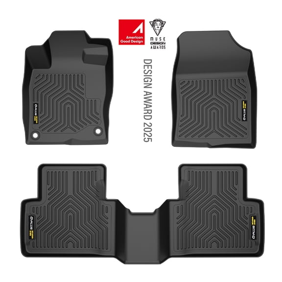 Floor Mats 3pcs Fit for Honda Civic Coupe Sedan 2016-2021 & Civic Hatchback 2017-2021 Fit Honda Insight 2016-2021 All Weather Protection TPE Car Floor Cargo Liners Black
