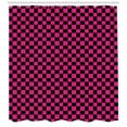 thumbnail image 3 of Ambesonne Hot Pink Shower Curtain, Gingham Checks Vibrant, 69"Wx70"L, Magenta Black, 3 of 3