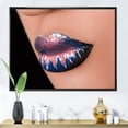 thumbnail image 2 of Designart 'Fashion and Creative Make Up On Woman Lips' Modern Framed Canvas Wall Art Print, 2 of 5
