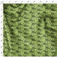thumbnail image 5 of Soimoi Green Moss Georgette Fabric Foot Print & Text Printed Fabric 1 Yard 42 Inch Wide, 5 of 5