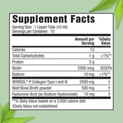سائل الكولاجين + حمض الهيالورونيك من Applied Nutrition - 10 أنابيب سائلة - ترميم البشرة والأظافر - بنكهة التوت المختلطة - 10 حصص