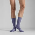 thumbnail image 3 of LECHERY Women's Lustrous Silky Shiny Sheer Dress Nylons Stockings Socks (2 Pairs) - Blue, One Size Fits Most, 3 of 4