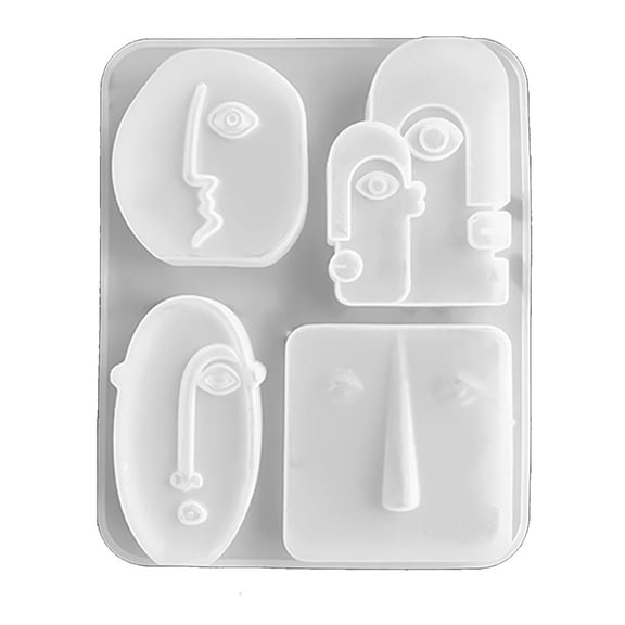 Rvaymup Epoxy Resin Candle Mould 3D Human Face Candle Mold Silicone Abstract Candle Mold