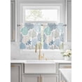 thumbnail image 2 of Half Window Curtains 24 Inches Long, Coastal Window Treatment Curtain Drapes, Summer Beach Nautical Coral Starfish Short Curtains Tiers for Kitchen Over Sink, 27.5"x24", 2 Panels, 2 of 7