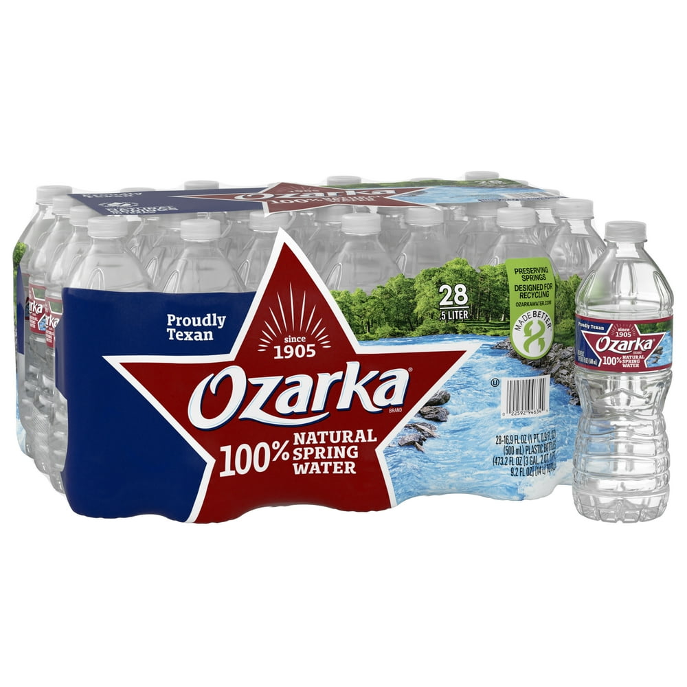 OZARKA Brand 100 Natural Spring Water, 16.9ounce plastic bottles