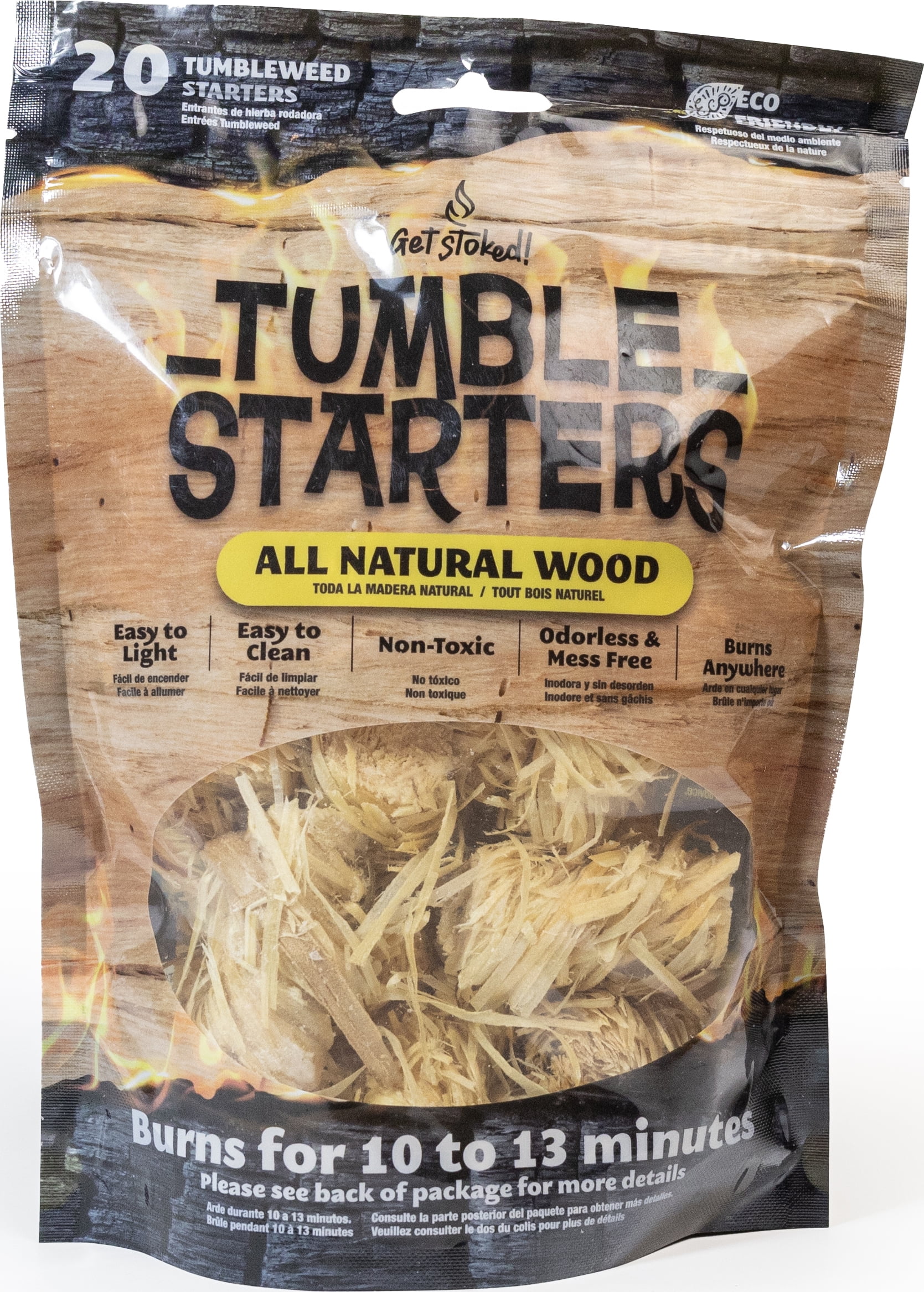 Get Stoked Tumble Starters - All Natural Wood