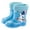 Sky Blue, variant on Otqutp Unisex-Child Kids Rubber Waterproof Rain Boot for Boys Girls Cute Pattern Rain Shoes Winter Warm Linen Mud Boots