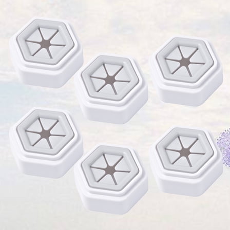 WHAMVOX 6Pcs Hexagon White ABS Counter Towel Holder for Bathroom Use