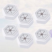 WHAMVOX 6Pcs Hexagon White ABS Counter Towel Holder for Bathroom Use