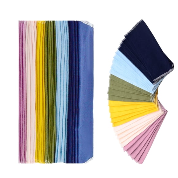 Minasuki Reusable Paperless Paper Towels - Zero Waste Eco Friendly Washable Paper Towel,Lint Free Highly Absorbent Kitchen Cleaning Cloths,30 Pack Fa