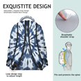 thumbnail image 5 of Blue and White Tie Dye Pattern Backpack for School, Cute School Bag with Adjustable Shoulder Straps and Padded Back, 15.3"x11"x7.1", 5 of 5