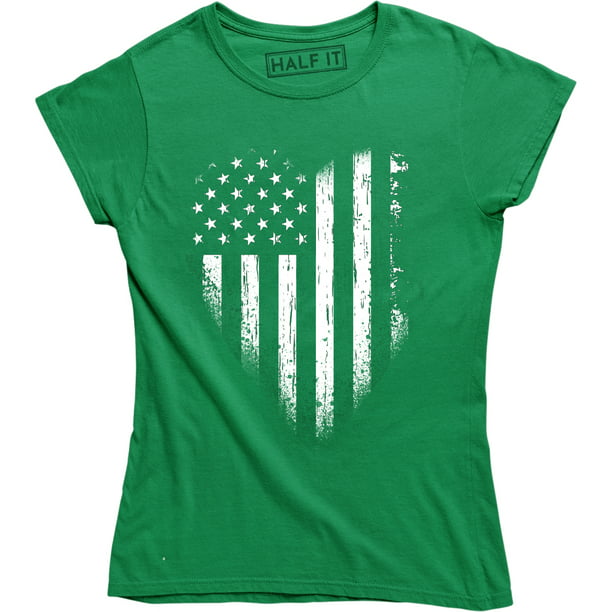 USA Flag 4th of July Independence Day American Flag Women's T-Shirt ...