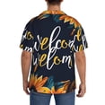 thumbnail image 3 of Kdxio Men's Hawaiian Shirt for Men Short Sleeve Shirt Sunflower Welcome A Summer Casual Holiday Beach Button Down T-Shirts, 3 of 5