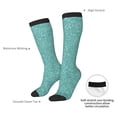 thumbnail image 4 of Balery Teal Green Glitter Calcetines novedosos Calcetines deportivos Calcetines hasta la rodilla Calcetines de algodón Calcetines originales y geniales, 4 of 6