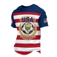 thumbnail image 3 of LNZGNM USA Soccer Men's Shirts Crewneck Short Sleeve 2026 Country Team Tee Shirts Fan International Football Shirt Retro Streetwear Top,Deep Red(XXXL), 3 of 5