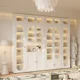thumbnail image 2 of Estantería de hierro forjado con viento crema, puerta de vidrio, armario para sala de estar, vitrina de almacenamiento sencilla para el hogar, armario de suelo, 2 of 4