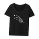 thumbnail image 3 of Camiseta para mujer de verano de ajuste regular con cuello redondo para ir de compras en la playa L, 3 of 7