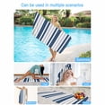 thumbnail image 5 of Beach Towel Navy Blue Stripes Bath Pool Towels Grey Vertical Striped Lines Absorbent Beach Towel Soft Large Quick Dry Lightweight Camping Travel Sports Yoga Gym Swim Towels for Adult 35x70 Inch, 5 of 9