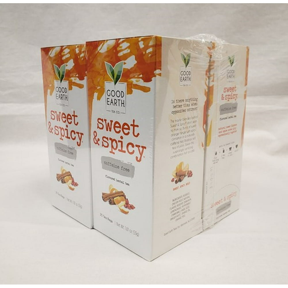 Good Earth Tea Co. Sweet and Spicy Caffeine Free Flavored Herbal Tea 100 ct