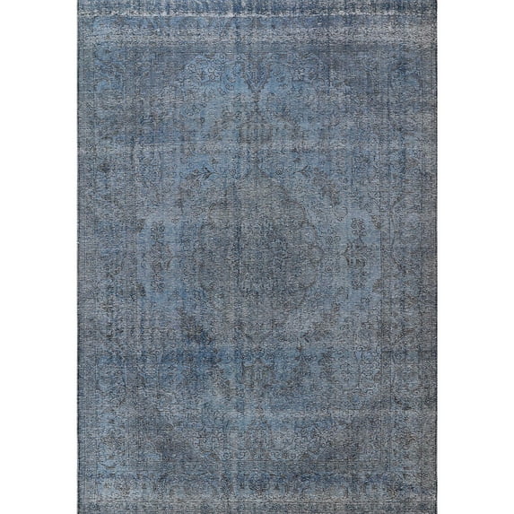 Ahgly Company Machine Washable Indoor Rectangle Industrial Modern Light Slate Gray Area Rugs, 3' x 5'