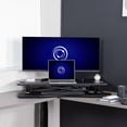 thumbnail image 3 of VIVO Black Height Adjustable Corner Desktop Monitor Riser 38" Sit Stand Tabletop, 3 of 9