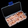 thumbnail image 2 of Pack of 250 Brass Wire Connectors Electrical Crimp Tube Terminals High Conductivity Crimp Connectors set for Home Wiring, 2 of 8