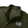 thumbnail image 4 of Sweatshirt for Men Zipper-up V-Neck Long Sleeve Plus Size Solid Color Workout Casual Loose Outdoor Sport Shirt for Men Army Green M, 4 of 9