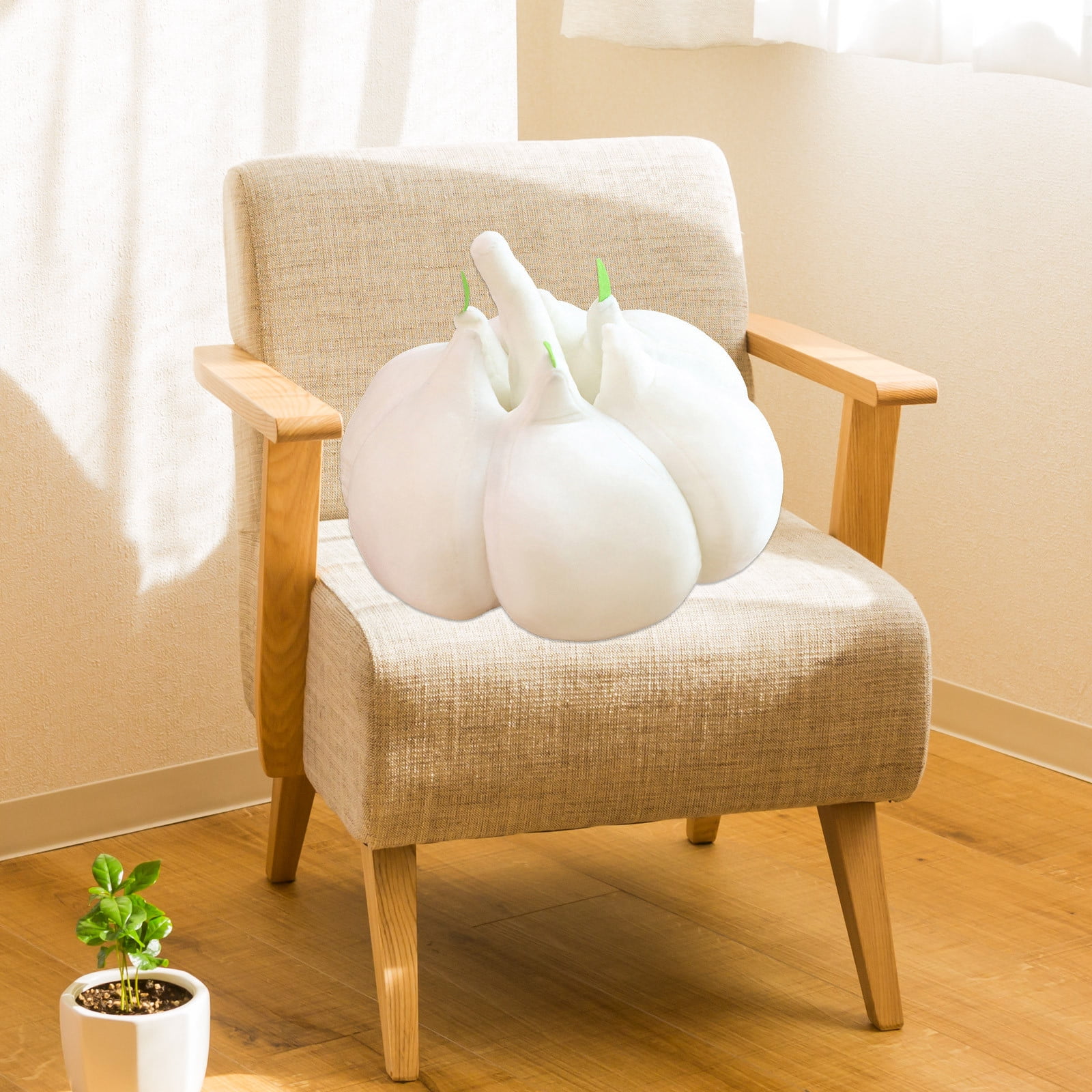 Suncoda Garlic Throw Packet Garlic Pillow Abnormal Shaped Pillow Simulation Fruit and Vegetable Bed Leg Long Pillow Photo Props Home Backrest Cushion Pillow Walmart