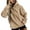 Khaki, variant on IROINNID Womens Oversized Pullover Hoodies Long Sleeve Autumn T-Shirt Solid Hooded Pockets Blouse Tops,Wine