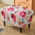 thumbnail image 3 of Dowbom Ottoman Slipcovers,Stretch Rectangle Footrest Stool Covers Removable Washable Anti-Dust Soft Printed Ottoman Cover for Foot Stool Furniture Protector for Living Room Bedroom-1-C, 3 of 8