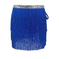 thumbnail image 4 of Women High Waisted Fringed Skirt Three Layer Hip Scarf Belly Dance Mini Skirts, 4 of 5