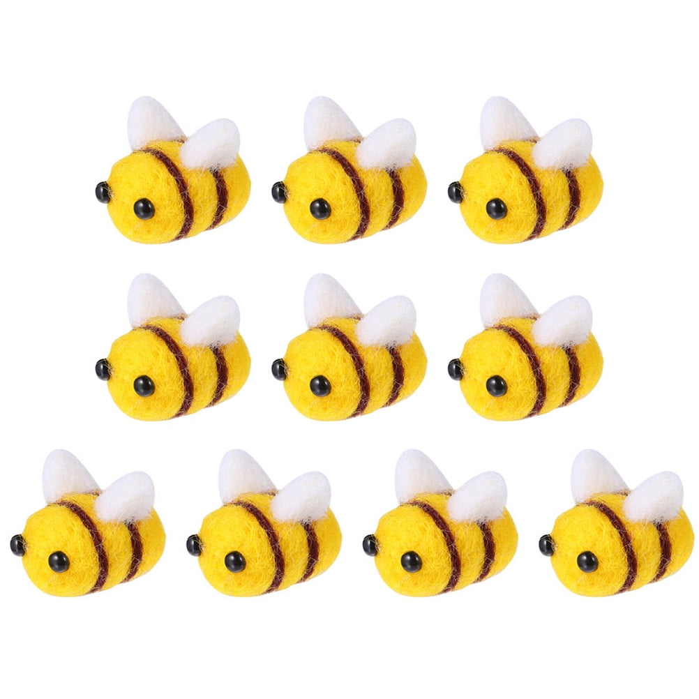 30pcs DIY Use Wool Felt Accessory Bee Shape Handcraft Material Clothes