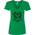 thumbnail image 3 of Inktastic Born in 1965 Limited Edition Women's V-Neck T-Shirt, 3 of 5
