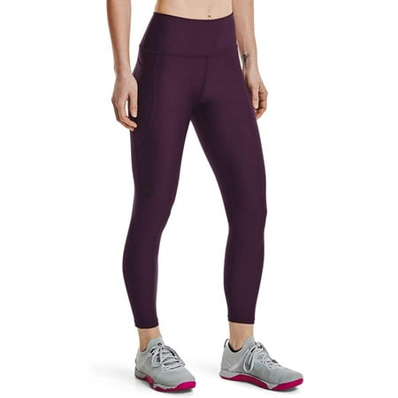 Under Armour Womens HeatGear High No-Slip Waistband Ankle Leggings Midnight Navy 410/White Medium
