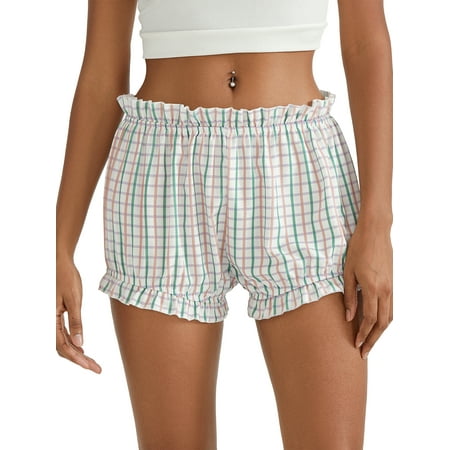 Niusricy Women s Vintage Bloomers Shorts Ladies Casual Cherry Print Lounge Shorts Elastic Waist Ruffled Shorts Bottom Fashion Cute Casual Short Pants Daily Pj Clothes for Summer