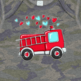 thumbnail image 4 of Inktastic Valentine Fire Truck with Hearts Boys or Girls Baby Bodysuit, 4 of 5