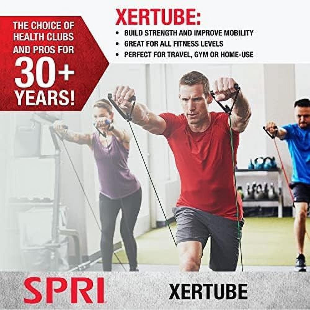 JJEAN-Xertube Resistance Bands with Handles – All Exercise Cords Sold Separately with Home Gym Workout Fitness Door Anchor Attachment Option