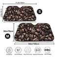 thumbnail image 3 of Picia Coffee Bean Curved Windshield Sunshade Accordion Folding Style Auto Shade for Car Truck SUV Van Blocks UV Ray Sun Visor Protector -Medium, 3 of 7