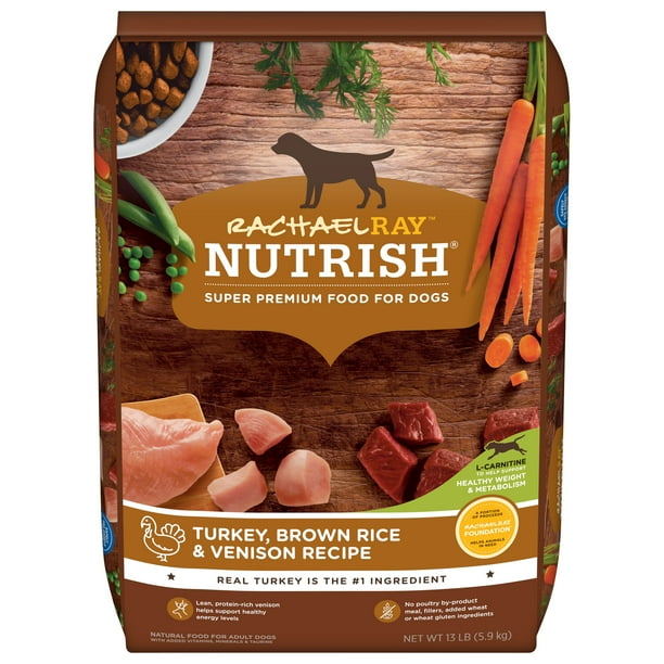 Rachael Ray Nutrish Natural Dry Dog Food, Turkey, Brown Rice & Venison
