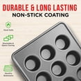 thumbnail image 2 of Bakken- Swiss 8-Piece Kitchen Baking Pan Set - Commercial Grade Carbon Steel Bakeware with Nonstick Coating, Stackable and Space-Saving Design, Oven Safe Tray (up to 450°F), Black, 2 of 7