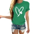 thumbnail image 1 of Pxiakgy Vente Chaude! T-Shirt Trèfle de la Saint-Patrick pour Femmes Chanceux Irlandais Manches Courtes T-Shirt Graphique Trèfle Mode Décontractée Imprimé Amour Col Rond Manches Courtes T-Shirt, 1 of 4