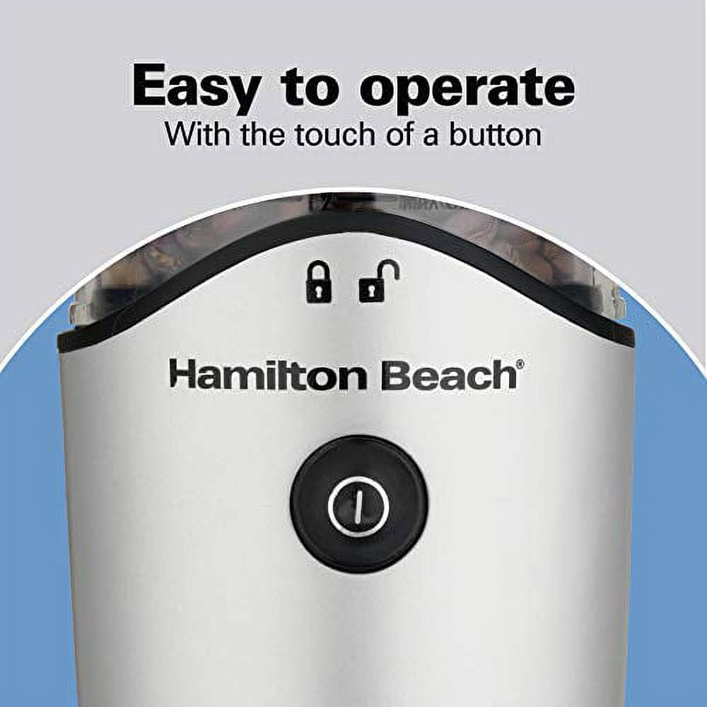Hamilton Beach Fresh Grind Electric Coffee Grinder for Beans, Spices and  More, Stainless Steel Blades, Removable Chamber, Makes up to 12 Cups, White