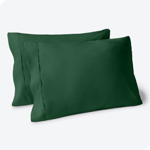 Juego de fundas de almohada Bare Home colección Premium 1800 tamaño estándar verde bosque 2 unidades