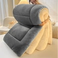 thumbnail image 4 of VK·LIVING Fleece Throw Sherpa Blanket for Bed or Couch Oversized Weighted Warm Reversible Machine Washable Medium Weight Home Decor Giftable Throw,Dark Gray,50"x60", 4 of 12
