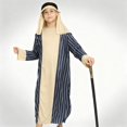 thumbnail image 5 of EnJoCho Kids Role Play Long Robe with Head Scarf Biblical Nativit𝗒 𝖲hepherd Wise Man Dress Up Outfit for Boys Girls Christmas Pageant Performance, 5 of 5